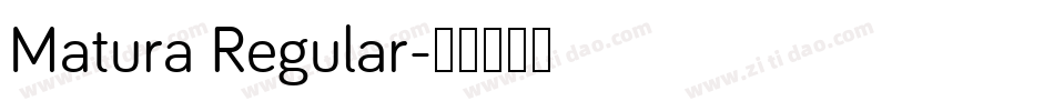 Matura Regular字体转换